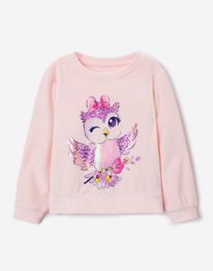Розовый свитшот с рисунком для девочки Gloria Jeans