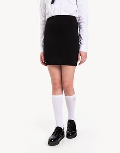 Чёрная классическая юбка для девочки Gloria Jeans
