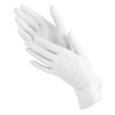 Перчатки опудренные одноразовые, размер: XL, латекс, 100шт, цвет белый Noname