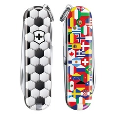 Складной нож Victorinox Classic LE2020 World Of Soccer, функций: 7, 58мм, белый / рисунок [0.6223.l2007]