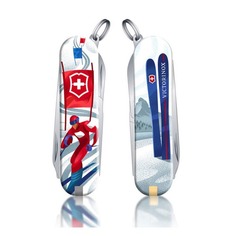 Перочинные ножи Складной нож VICTORINOX Classic LE2020 Ski Race, 7 функций, 58мм, синий / рисунок