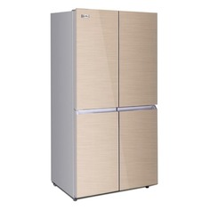 Холодильник ASCOLI ACDG 415, трехкамерный, золотистый