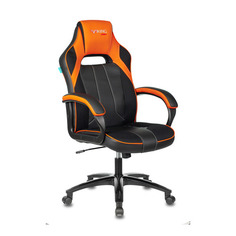 Кресло игровое ZOMBIE VIKING 2 AERO, на колесиках, текстиль/эко.кожа, оранжевый/черный [viking 2 aero orange] Бюрократ