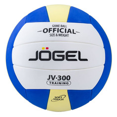 Мяч волей. Jogel JV-300 для паркета белый/синий (УТ-00012235)