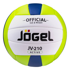 Мяч волейбольный JOGEL JV-210, для пляжа, белый/зеленый [ут-00009340]