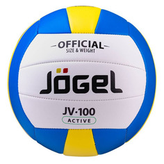 Мяч волейбольный JOGEL JV-100, для пляжа, белый/голубой [ут-00009279]