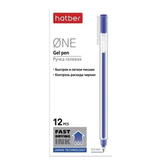 Ручка гелевая Hatber One 0,5 мм синяя