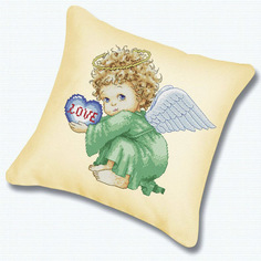 Набор для вышивания крестиком Белоснежка подушка "Милый ангел"