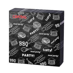 Салфетки бумажные Gratias BBQ Party трехслойные 24х24 см 20 шт