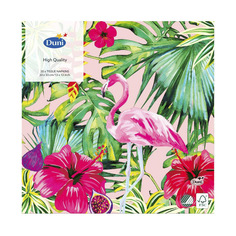 Салфетки Duni Aloha Floral трехслойные 33x33 см 20 шт