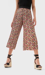 Stradivarius Брюки-Кюлоты С Плиссировкой И Принтом Женская Коллекция Multicolor M