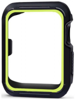 Ремешок EVA для Apple Watch 38 mm, черный/зеленый (AVC007)