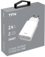 Сетевое зарядное устройство TFN 2xUSB 2.4A White (TFN-WC2U24AWH)