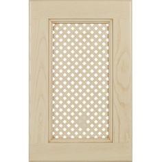 Дверь с решёткой для шкафа Delinia ID «Невель» 60x38.5 см, массив ясеня, цвет кремовый