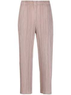 Pleats Please Issey Miyake укороченные плиссированные брюки