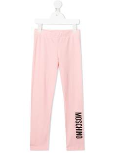 Moschino Kids легинсы с логотипом