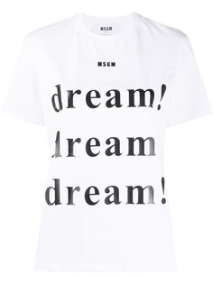 MSGM футболка с надписью