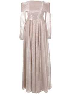 Talbot Runhof платье Bonton с эффектом металлик