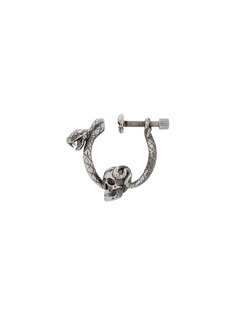 Alexander McQueen серьги-кольца с декором Skull