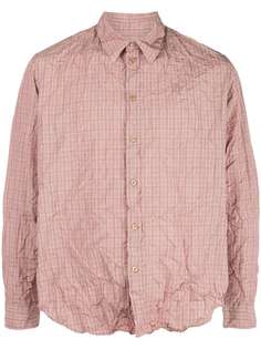 Martine Rose клетчатая рубашка с жатым эффектом