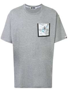 A BATHING APE® футболка с карманом и логотипом Bape