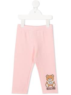 Moschino Kids легинсы с принтом Teddy Bear