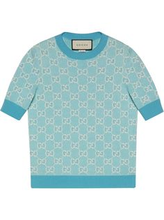 Gucci джемпер с короткими рукавами и узором GG Supreme