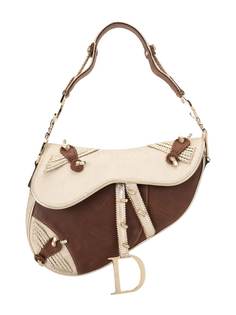Christian Dior полукруглая сумка с узором Trotter