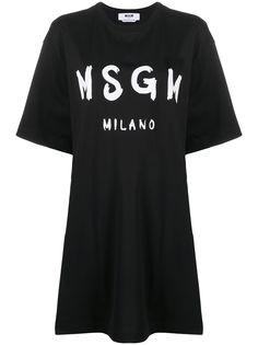 MSGM платье-футболка с логотипом