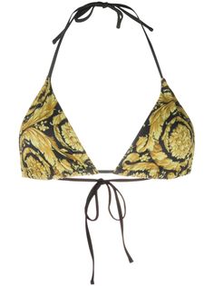 Versace лиф бикини с принтом Barocco