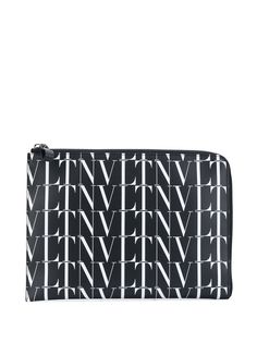 Valentino Garavani клатч на молнии с логотипом VLTN