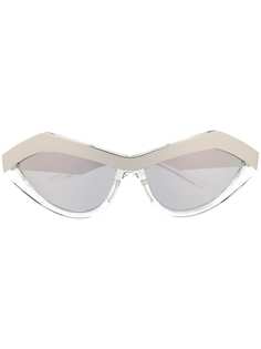 Bottega Veneta Eyewear солнцезащитные очки в многоугольной оправе кошачий глаз