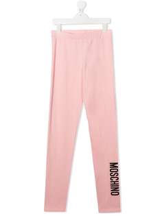 Moschino Kids легинсы с логотипом