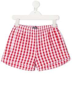 Mc2 Saint Barth Kids шорты в клетку гингем