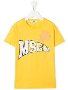 Msgm Kids футболка с короткими рукавами и логотипом