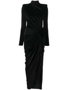 Alexandre Vauthier платье с боковым разрезом и люрексом