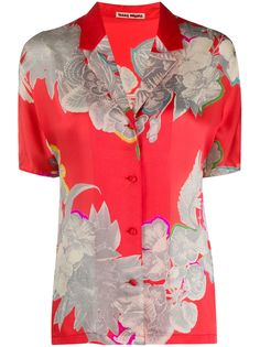 Issey Miyake Pre-Owned рубашка 1970-х годов с цветочным принтом