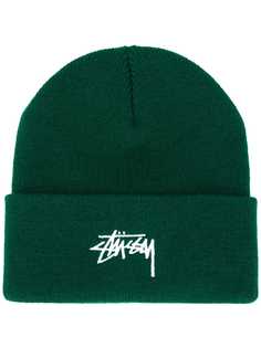 Stussy шапка бини с вышитым логотипом