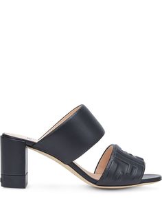 Fendi мюли с тисненым логотипом FF