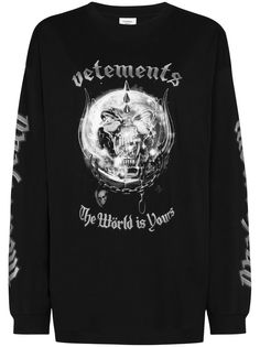 VETEMENTS топ с длинными рукавами из коллаборации с Motörhead