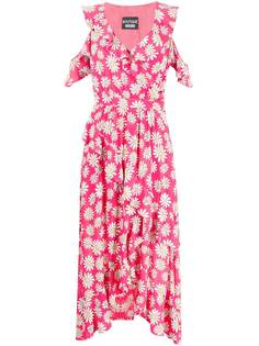 Moschino платье с оборками и цветочным принтом