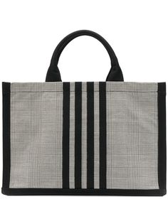 Thom Browne клетчатая сумка-тоут с полосками 4-Bar