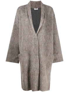 Brunello Cucinelli пальто оверсайз в ломаную клетку