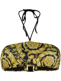 Versace лиф бикини с принтом Baroque