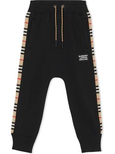 Burberry Kids спортивные брюки в полоску Icon Stripe