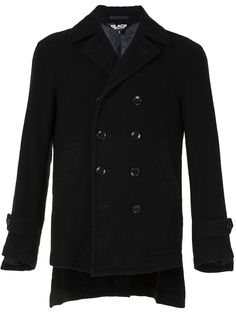 Black Comme Des Garçons двубортное пальто