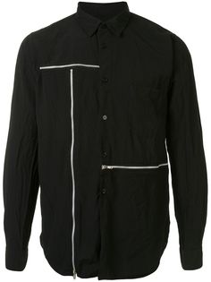 Black Comme Des Garçons поплиновая рубашка с молниями