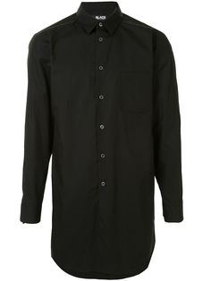 Black Comme Des Garçons удлиненная поплиновая рубашка