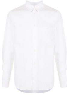 Black Comme Des Garçons поплиновая рубашка с многослойными манжетами