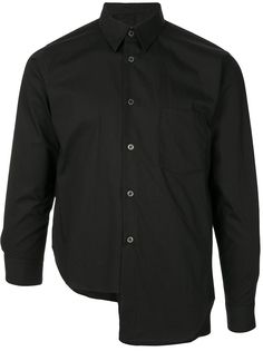 Black Comme Des Garçons рубашка с асимметричным подолом